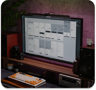 Our design process on screen